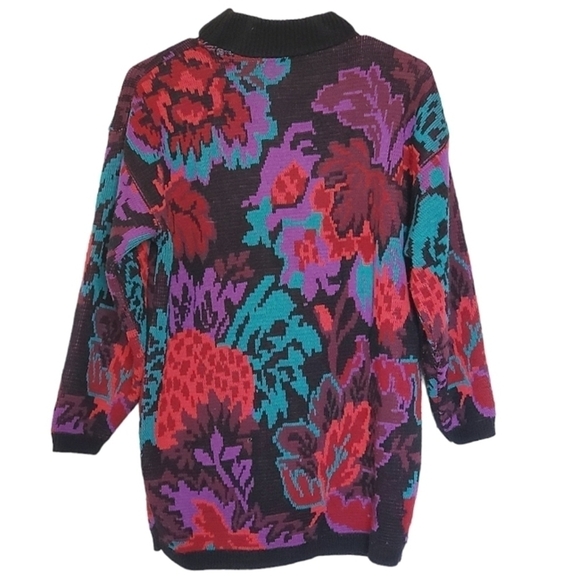 BA02 * Carriage Court Strawberry Sweater Red Purple Size Unknown Vintage 80s - Picture 2 of 8